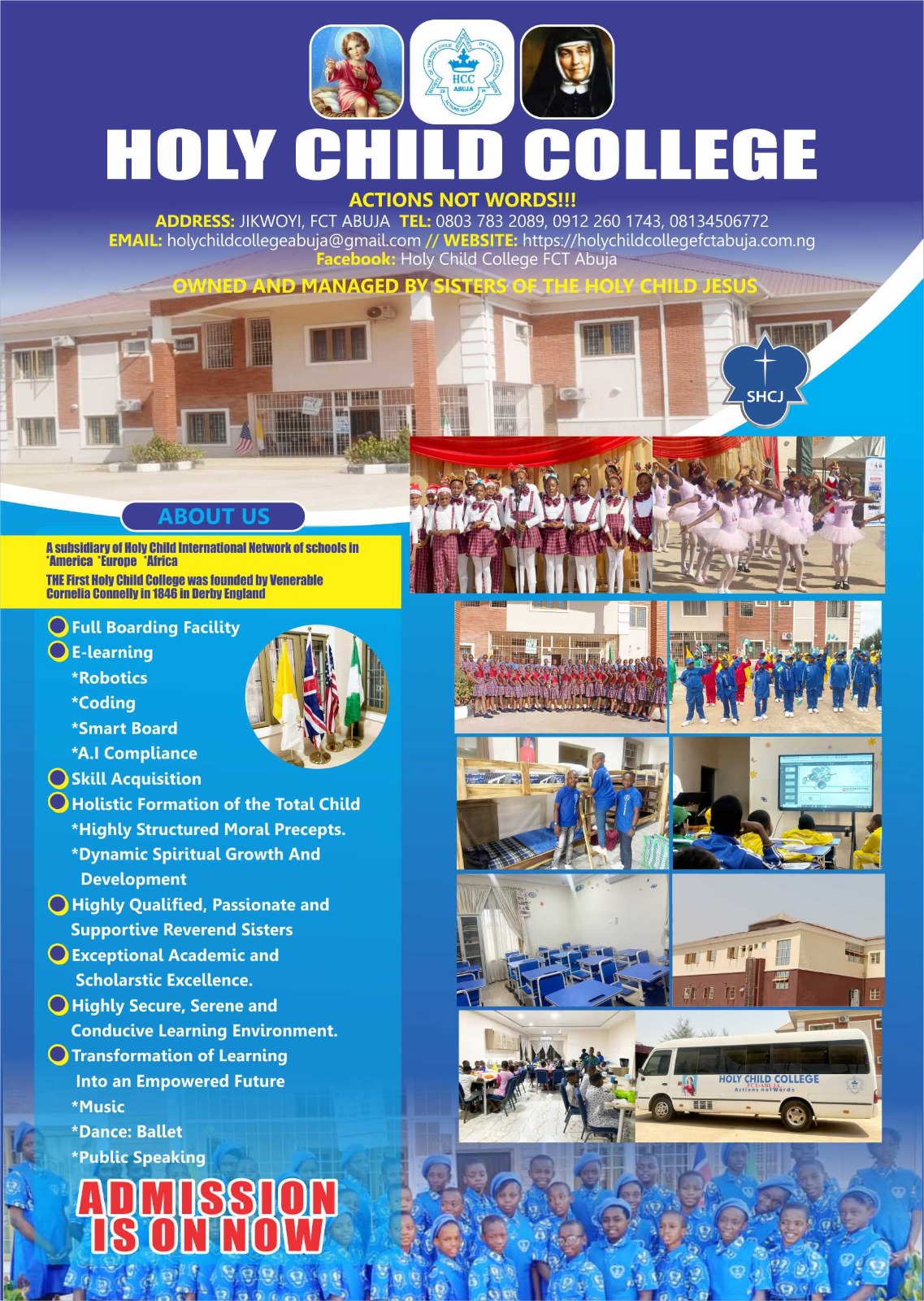 Students attending admission session at Holy Child College